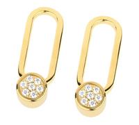 Ernstes Design Einhänger für evia Creolen EH14 mit Zirkonia Edelstahl vergoldet