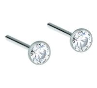 Ernstes Design Damen Ohrstecker mit Zirkonia Silber E458.WH
