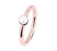 Ernstes Design Evia Ring R491 Perle Edelstahl vergoldet Vorsteckring