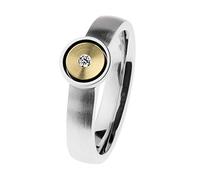 Ernstes Design Evia Ring R523 Brill. 0.02 ct. tw/si Gelbgold 585 Edelstahl