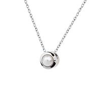 Ernstes Design Halskette K788 Anhänger mit Perle Edelstahl Ankerkette