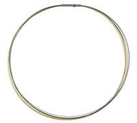 Ernstes Design Halskette, Kette, Drahtseil 10-fach Bicolor mit Clic-Verschluss DS10C.Bi (45)