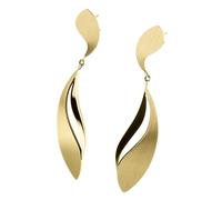 Ernstes Design Ohrhänger Ohrringe E671 Edelstahl mattiert vergoldet Hänger