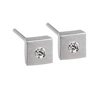 Ernstes Design Ohrringe E140 Edelstahl Brillant 0,032 ct. Diamant Stecker