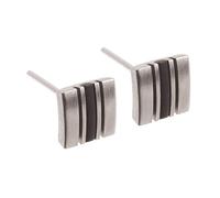 Ernstes Design Ohrringe E157 Edelstahl m. Kautschuk Ohrstecker