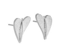 Ernstes Design Ohrringe E244 Herz aus Edelstahl Stecker mattiert Ohrstecker