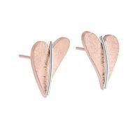 Ernstes Design Ohrringe E246 Herz aus Edelstahl vergoldet Stecker Ohrstecker