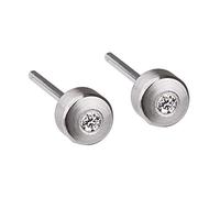 Ernstes Design Ohrringe E272 Edelstahl Brillant 0,032 ct. Stecker Ohrstecker