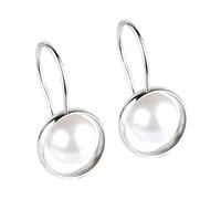 Ernstes Design Ohrringe E329WHP Edelstahl Hänger Crystal White Pearl Ohrhänger