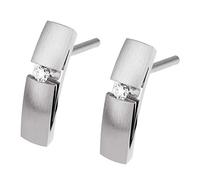 Ernstes Design Ohrringe Ohrstecker E486 Edelstahl mit Brillant 0.032 ct. tw/si