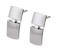 Ernstes Design Ohrringe Ohrstecker E488 Edelstahl mit Brillant 0.032 ct. tw/si Stecker