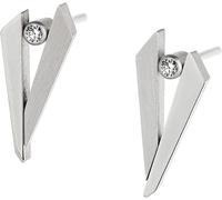 Ernstes Design Ohrringe Ohrstecker E609 mit Brillant 0.04 ct. Edelstahl