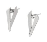 Ernstes Design Ohrringe Ohrstecker E609 mit Brillant 0.04 ct. Edelstahl