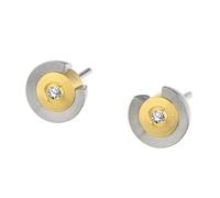 Ernstes Design Ohrringe Ohrstecker vergoldet E746 mit Brillant 0.04 ct. Edelstahl