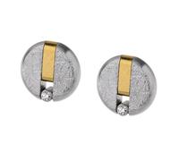 Ernstes Design Ohrringe Ohrstecker vergoldet E760 mit Brillant 0.04 ct. Edelstahl