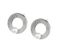 Ernstes Design Ohrstecker Ohrringe E619 Edelstahl Perle matt gekratzt