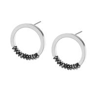 Ernstes Design Ohrstecker Ohrringe E681 Edelstahl Hämatit Stecker