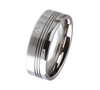 Ernstes Design Ring R136 Edelstahl Brill. 0.02 ct. Partnerringe