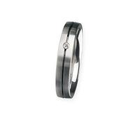 Ernstes Design Ring R67.4 Edelstahl Brillant 0,02 ct tw/si Diamant 4 mm