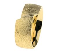 Ernstes Design Ring R741 Edelstahl vergoldet 8 mm