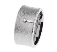 Ernstes Design Ring R750 Edelstahl mattiert Brillant 0.02 ct.