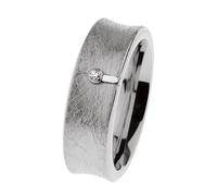 Ernstes Design Ring R750 Edelstahl mattiert Brillant 0.02 ct.