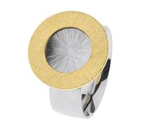Ernstes Design Ring R795 Edelstahl vergoldet 18 mm