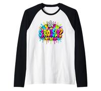 Ernsthaft lustiger bunter Graffiti Splash Drip Sarkasmus Humor Raglan