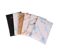 ERQIAO Modische Reisepasshülle für Damen und Herren, PU-Leder, Marmor-Stil, Reiseausweis, Kreditkarte, Reisepass, Geldbörse, Tasche, grau, Einheitsgröße