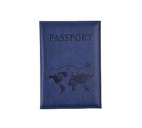 ERQIAO Reisepasshülle für Damen und Herren, Leder, niedlich, Kartenhalter, dunkelgrau, Einheitsgröße