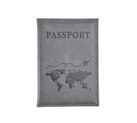 ERQIAO Reisepasshülle für Damen und Herren, Leder, Rosa, niedlich, Reisepasshülle, Geldbörse, Mädchen, Reisepasshülle, grau, Einheitsgröße