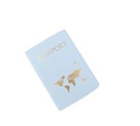 ERQIAO Reisepasshülle, Heißprägung, einfaches Flugzeug, Damen, Herren, Reisen, Hochzeit, Reisepasshülle, modisches Hochzeitsgeschenk, Hellblau-C, Einheitsgröße