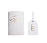 ERQIAO Reisepasshülle, PU-Leder, Buchstabendruck, Gepäckanhänger, Koffer, Ausweis, Adresshalter, Gepäckanhänger, Etikett, g, Einheitsgröße