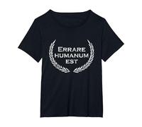 Errare humanum est - Lateinischer Spruch - Latein T-Shirt, Damen Große Größen, Schwarz, 6X