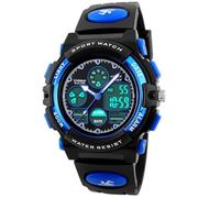 errcom Kinderuhr Jungen Mädchen Digitaluhren, Kinder Sport 5 ATM wasserdicht Digital Uhren mit Alarm/Timer/EL Licht, Blau Kinderuhren Outdoor Armbanduhr für Jugendliche Jungen Mädchen