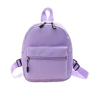 ERRORY Farbiger Damen-Rucksack, Preppy-Stil, Schultasche, weiblich, lässig, modisch, Reisen, Mädchen, Nylon, Reiserucksack, Damen, farbiger Rucksack, Studenten, Schulrucksack, violett, Mass Beauty