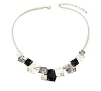 ERRORY Moderne quadratische Halskette mit Anhänger, Legierung, kurze Kette, Legierung, Textur, modischer Halsschmuck für den täglichen Gebrauch