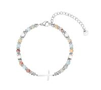 ERRORY Religiöses Symbol Legierung Kruzifix bequeme Passform verstellbare Kette Armband für spirituelle Modeaccessoires Kruzifix