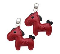 ERRORY Schlüsselanhänger mit Pferdemotiv, für Schlüssel, Taschen, Auto-Dekoration, weiches PU-Leder, modisches Accessoire, Geschenk, künstlerisches Pferde-Thema, 2 Stück, g, One size