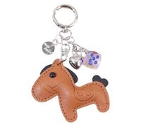 ERRORY Taschenanhänger mit Perlen, Leder, Pferd, Schlüsselanhänger für Handtaschen, Rucksäcke, Geldbörsen, Dekorationen, Taschenzubehör, schöne Taschen, Charm, Taschenanhänger, coffee