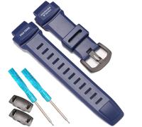 Ersatz-Armband aus weichem Gummi für Casio Protrek PRG260 PRG250 PRG550 PRW2500 PRW3500 für Herren, wasserdicht, sportliches Harz, 18 mm, Uhrenzubehör (DblueB)