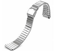 Ersatz Edelstahl Uhrenarmband 18mm Verstellbares Uhrenband kompatibel mit Casio A158 / A159 / A168 / AE1200 / AE1300 / W-218H / W-217H / F-91 / F105