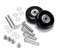 Ersatz Rollen für Koffer Gummi Rollen Räder Ersatz Wheels Rad für Trolley Samsonite Hartschalenkoffer Rollen mit 2 paar Größe kugellager Ersatzteile, Reparatur Set (70*6*24mm Achsenlänge: 35mm 40mm)