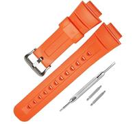 Ersatz-Uhrenarmband aus Kunstharz für Casio für G-Shock G2900, G2900F, G2900BT für Herren (orange/silberne Schnalle)