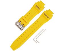 Ersatz-Uhrenarmband aus Kunstharz für Casio für G-Shock GA-1000, GA-1100, GW-A1000, GW-A1100, GW-4000, G-1400, Sportarmband, wasserdicht, schwarz, Gelb