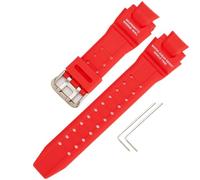 Ersatz-Uhrenarmband aus Kunstharz für Casio für G-Shock GA-1000, GA-1100, GW-A1000, GW-A1100, GW-4000, G-1400, Sportarmband, wasserdicht, Schwarz (rot)