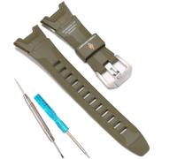 Ersatz-Uhrenarmband aus Kunstharz für Casio PRG-110C PRW-1300 PAW-1300, wasserdicht, Sport-Gummi-Armband für Herren, Größe L (Armygreen L)