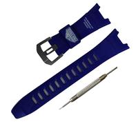 Ersatz-Uhrenarmband aus Kunstharz für Casio PRG-110Y/C PRW-1300Y, geeignet für Damen und Herren (Blau/M/schwarze Schnalle)