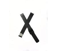 Ersatz-Uhrenarmband für Bering Unisex-Armbanduhr mit Schraube, 12 mm (Lochabstand 5 mm) (12 mm), Schwarz