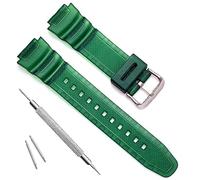Ersatz-Uhrenarmband für Casio AQ- S800W SGW-300H MRW-200H AE-1200 W-800H W-735H, wasserdicht, Naturharz, halbtransparent, Grün